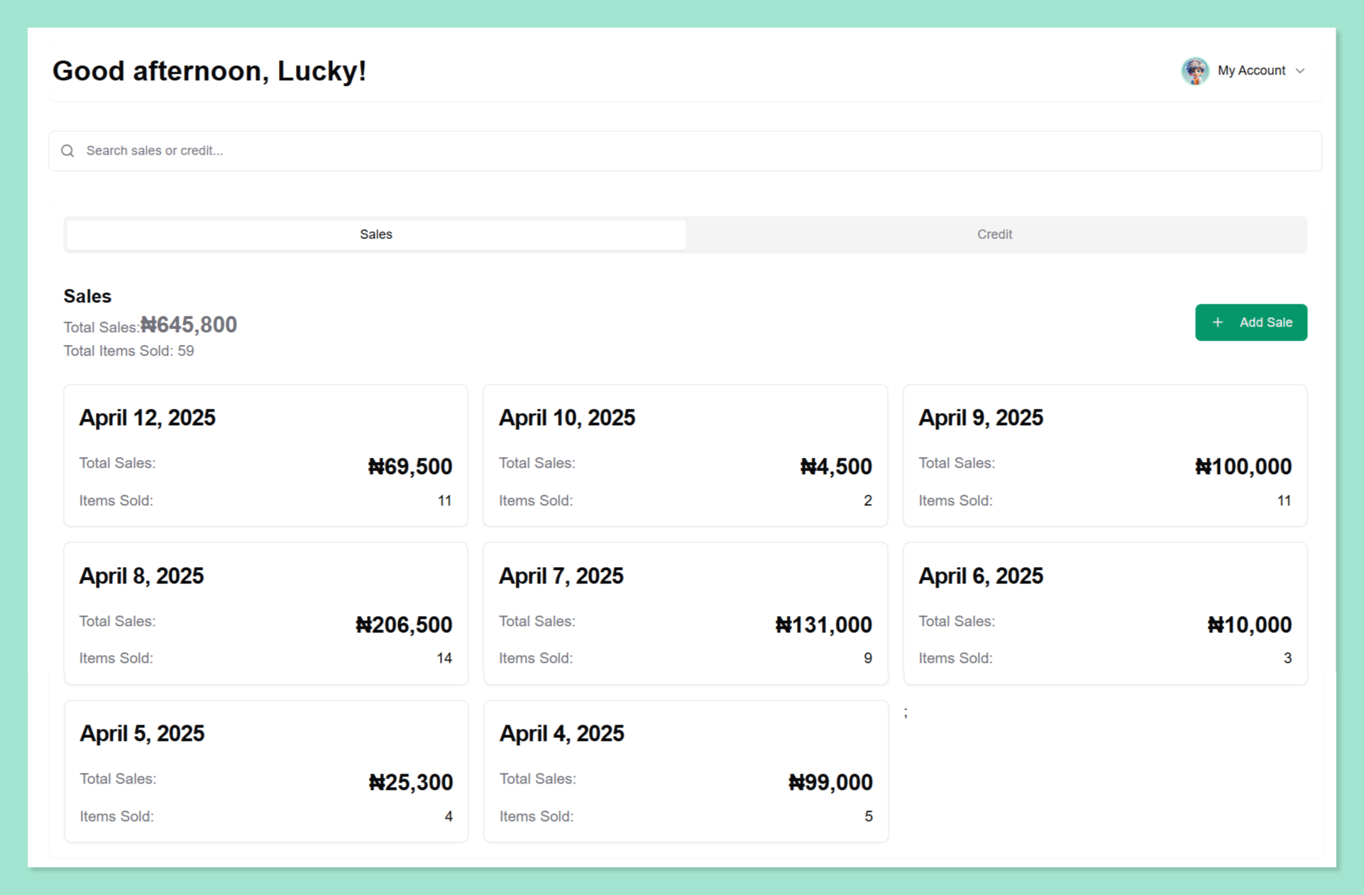 Biz Manager Dashboard